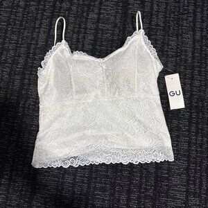 WOMEN Bra Feel Lacy Camisole GU Off White M